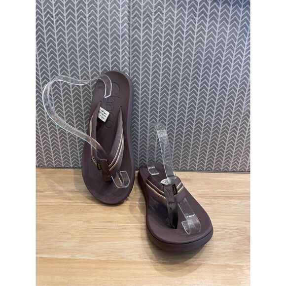 Chaco Womens Sandals Chillos Flip Sadie Sparrow Slip On Purple Thong Shoes VG - Picture 1 of 5